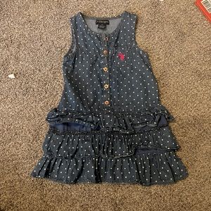 Polka Dot Denim Dress